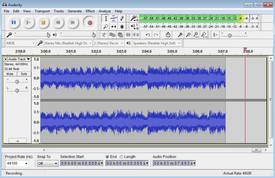 audacit interface