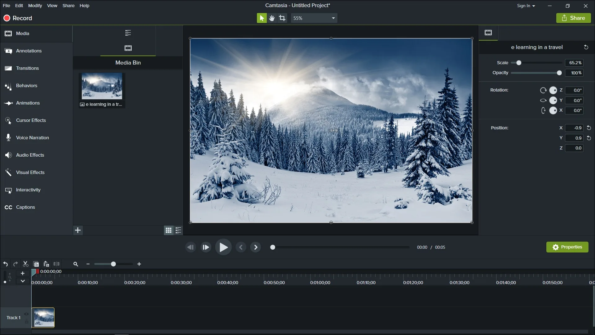 Program do nagrywania ekranu i edycji wideo Camtasia Studio - interfejs użytkownika