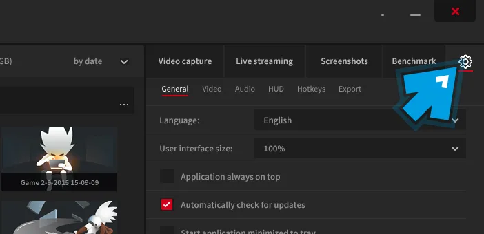 Mirillis Action! - Settings