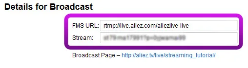 Mirillis Action! - Aliez broadcast details