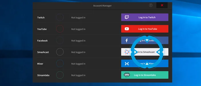 Mirillis Action! - log in to Smashcast