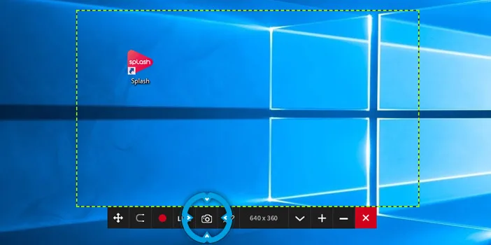 Mirillis Action! - selecting desktop region 