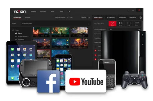 Export screen and gameplay recordings to popular formats and devices!